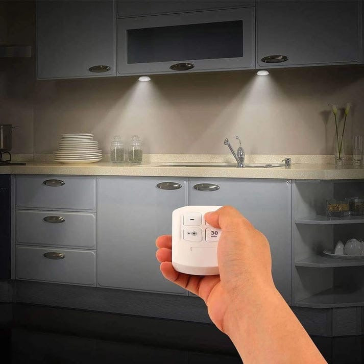 Wireless LED Puck Lights with Remote